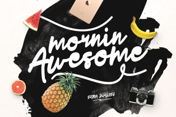 Mornin Awesome: A Bold Script Font for Scroll-Stopping Marketing